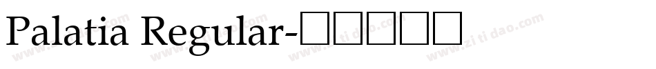 Palatia Regular字体转换